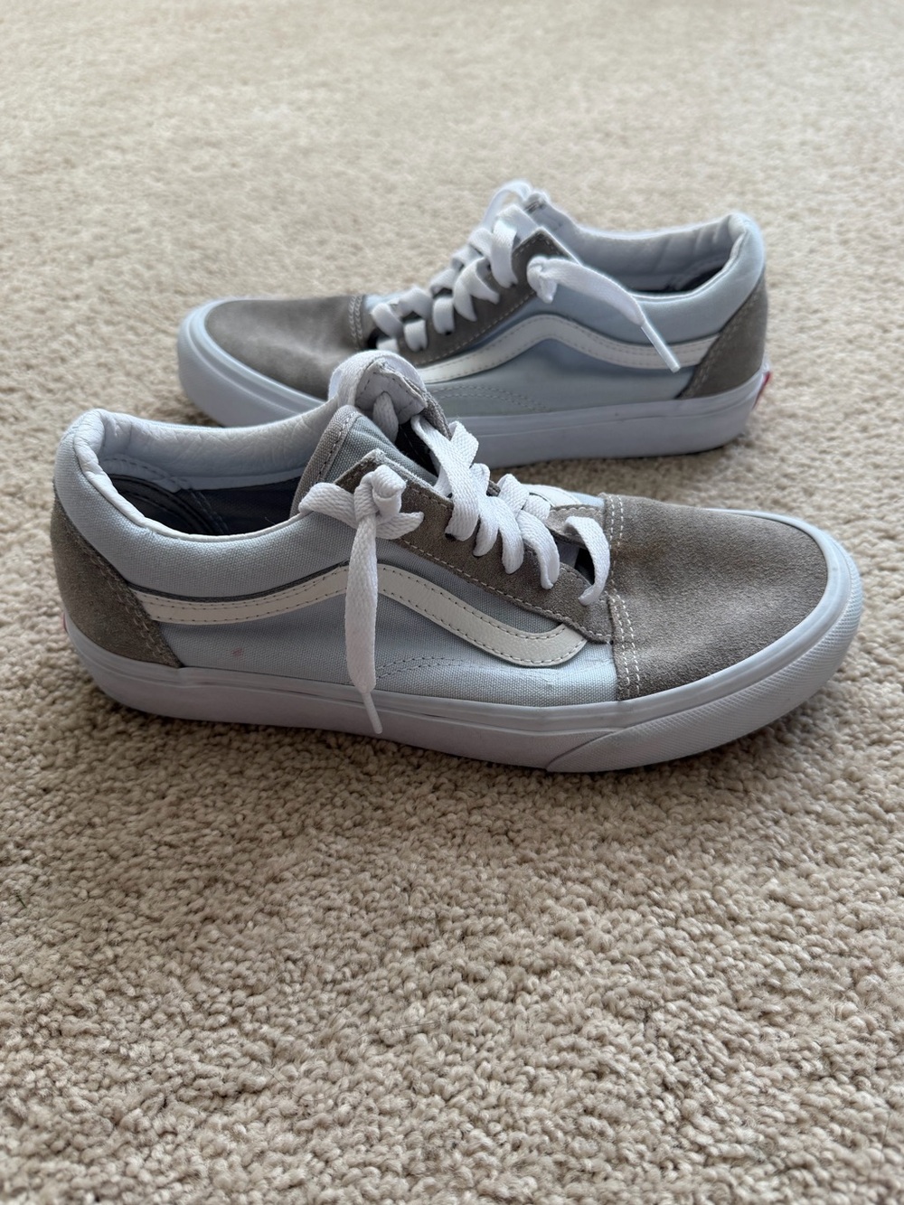 Vans Old Skool low-top sneakers light blue grey gray color men’s 6 women’s 7.5